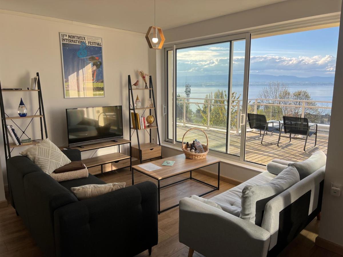 Leman Panoramique Avec Terrasse A Deux Pas Du Centre-Ville Évian-les-Bains Kültér fotó